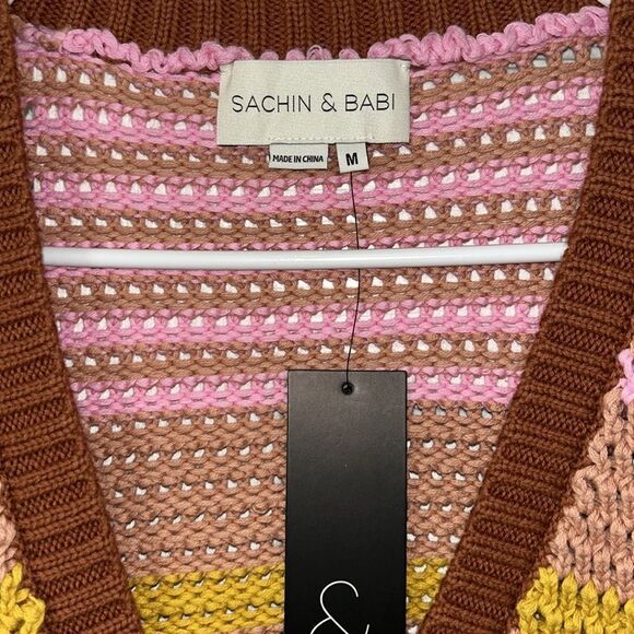 Sachin + Babi Striped Cropped Cotton
Cardigan(Size Medium) - Picture 2 of 4